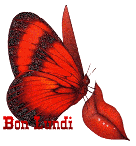 Gif animé Bon lundi papillon